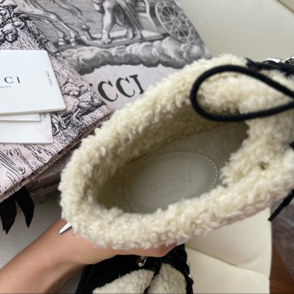 NIB $1500 Gucci Women Leather Boots Shoes Spikes And Studs Black 6.5 US /36.5 - Picture 9 of 9